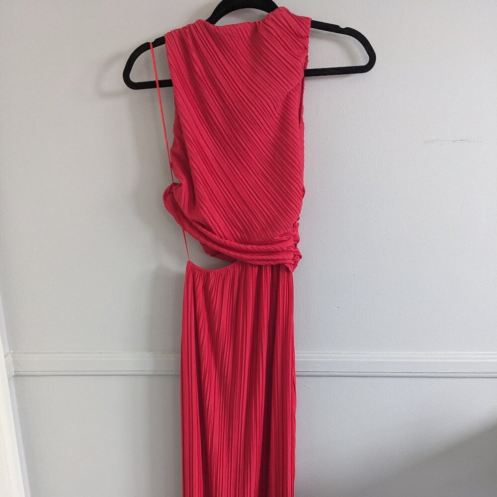 ZARA - Pleated Maxi Dress w/ Cut Out